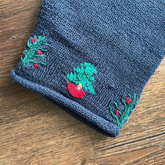 Northern Isles Santa & Elves Christmas Sweater Blue Knit XL - Picture 5 of 9